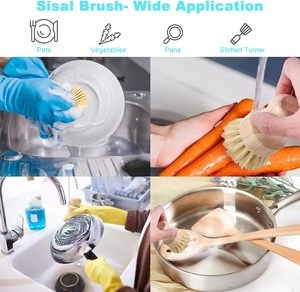 ソープディスペンサーと環境に優しいオプションを備えた最高の食器洗いブラシ 耐久性のある人間工学に基づいた食器洗いブラシの機能