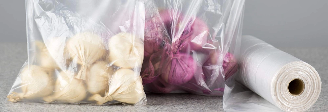 Sacos de PE seguros para alimentos para marcas próprias, tamanhos e impressões personalizados 1 Sacos de PE seguros para alimentos para embalagens de marca própria