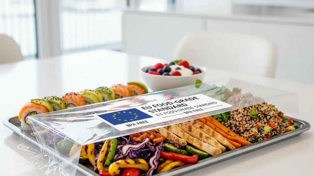 EU Standards for Cling Film Compliance and Safe PE Options 1 EU ਖਾਣਾ-ਗ੍ਰੇਡ ਕਲਿੰਗ ਫਿਲਮ ਮਿਆਰ