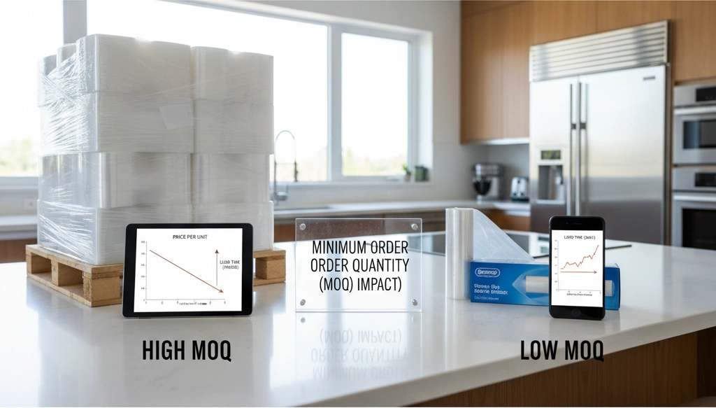 How MOQ Affects Cling Film Price and Lead Time 1 Impact van MOQ op prijs en levertijd van clingfilm