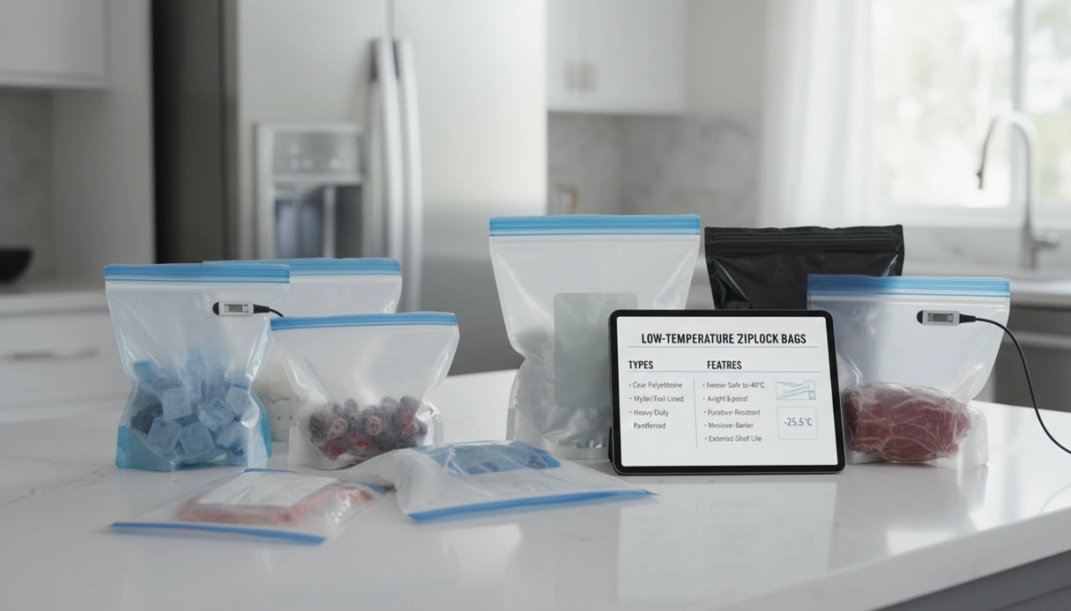 Low Temperature Ziplock Bags Durable Freezer Safe Storage Bags 2 Low-temperature Ziplock Bags Types and Features